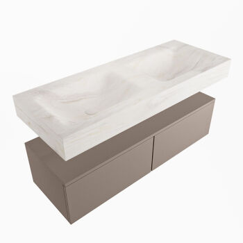 corian waschtisch set alan dlux 120 cm weiß marmor ostra ADX120Smo2lD0ost