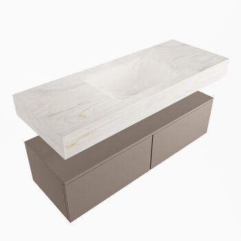 corian waschtisch set alan dlux 120 cm weiß marmor ostra ADX120Smo2lM1ost