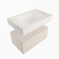 corian waschtisch set alan dlux 70 cm weiß marmor ostra ADX70lin1lM1ost
