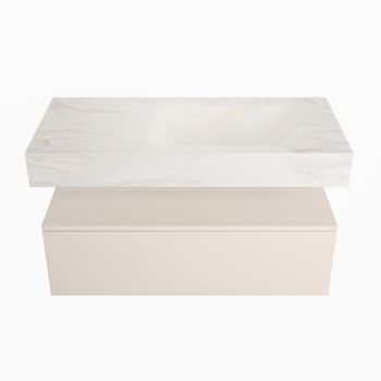 corian waschtisch set alan dlux 100 cm weiß marmor ostra ADX100lin1lR1ost