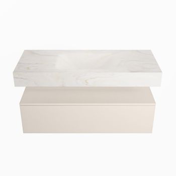 corian waschtisch set alan dlux 110 cm weiß marmor ostra ADX110lin1lM0ost