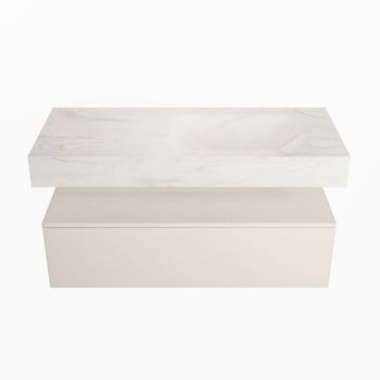corian waschtisch set alan dlux 110 cm weiß marmor ostra ADX110lin1lR0ost