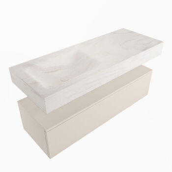 corian waschtisch set alan dlux 120 cm weiß marmor ostra ADX120lin1ll1ost