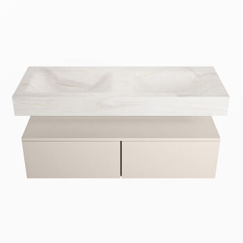 corian waschtisch set alan dlux 120 cm weiß marmor ostra ADX120lin2lD2ost