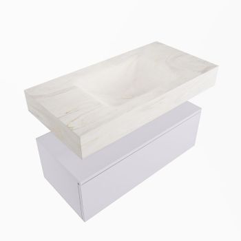 corian waschtisch set alan dlux 90 cm weiß marmor ostra ADX90cal1lM1ost