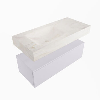 corian waschtisch set alan dlux 100 cm weiß marmor ostra ADX100cal1ll0ost