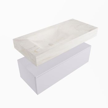 corian waschtisch set alan dlux 100 cm weiß marmor ostra ADX100cal1ll1ost