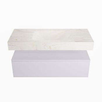 corian waschtisch set alan dlux 110 cm weiß marmor ostra ADX110cal1lM1ost