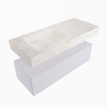 corian waschtisch set alan dlux 110 cm weiß marmor ostra ADX110cal1ll1ost
