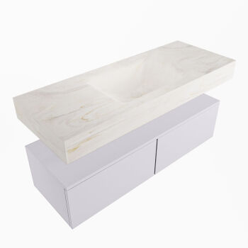 corian waschtisch set alan dlux 120 cm weiß marmor ostra ADX120cal2lM1ost