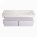 corian waschtisch set alan dlux 130 cm weiß marmor ostra ADX130cal2lR0ost