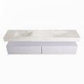 corian waschtisch set alan dlux 200 cm weiß marmor ostra ADX200cal2lD0ost