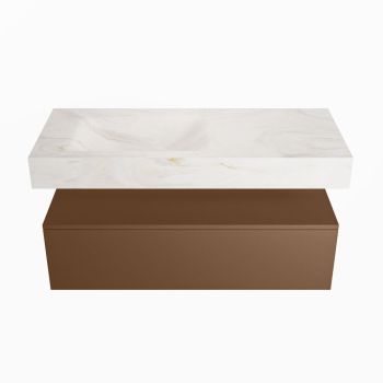 corian waschtisch set alan dlux 110 cm weiß marmor ostra ADX110Rus1ll0ost
