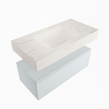 corian waschtisch set alan dlux 90 cm weiß marmor ostra ADX90cla1lM1ost