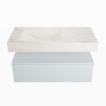 corian waschtisch set alan dlux 100 cm weiß marmor ostra ADX100cla1ll0ost