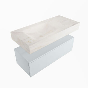 corian waschtisch set alan dlux 100 cm weiß marmor ostra ADX100cla1ll0ost