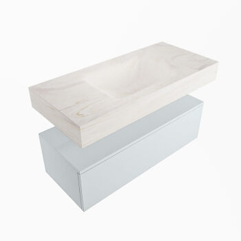 corian waschtisch set alan dlux 100 cm weiß marmor ostra ADX100cla1lM1ost