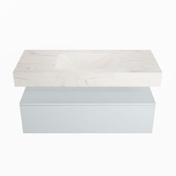 corian waschtisch set alan dlux 110 cm weiß marmor ostra ADX110cla1lM1ost