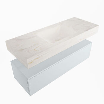 corian waschtisch set alan dlux 120 cm weiß marmor ostra ADX120cla1lM1ost