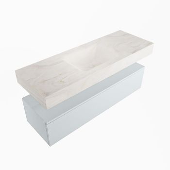 corian waschtisch set alan dlux 130 cm weiß marmor ostra ADX130cla1lM0ost