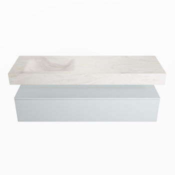 corian waschtisch set alan dlux 150 cm weiß marmor ostra ADX150cla1ll1ost