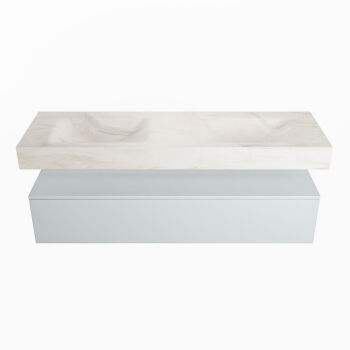 corian waschtisch set alan dlux 150 cm weiß marmor ostra ADX150cla1lD2ost