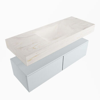 corian waschtisch set alan dlux 120 cm weiß marmor ostra ADX120cla2lM1ost
