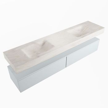 corian waschtisch set alan dlux 200 cm weiß marmor ostra ADX200cla2lD0ost