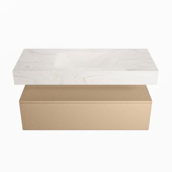 corian waschtisch set alan dlux 110 cm weiß marmor ostra ADX110oro1lM0ost