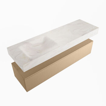 corian waschtisch set alan dlux 150 cm weiß marmor ostra ADX150oro1ll0ost