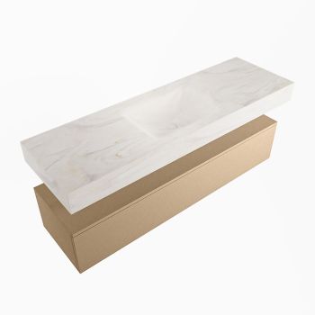 corian waschtisch set alan dlux 150 cm weiß marmor ostra ADX150oro1lM1ost