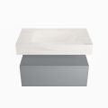 corian waschtisch set alan dlux 80 cm weiß marmor ostra ADX80Pla1lM0ost