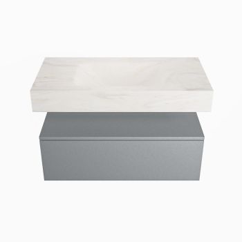 corian waschtisch set alan dlux 90 cm weiß marmor ostra ADX90Pla1lM0ost