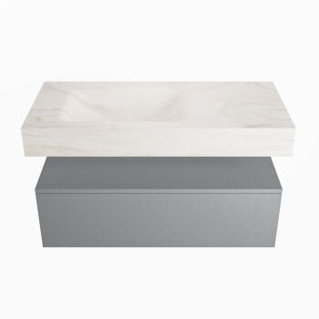 corian waschtisch set alan dlux 100 cm weiß marmor ostra ADX100Pla1ll0ost