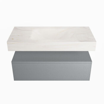 corian waschtisch set alan dlux 100 cm weiß marmor ostra ADX100Pla1lM1ost