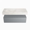 corian waschtisch set alan dlux 110 cm weiß marmor ostra ADX110Pla1ll1ost