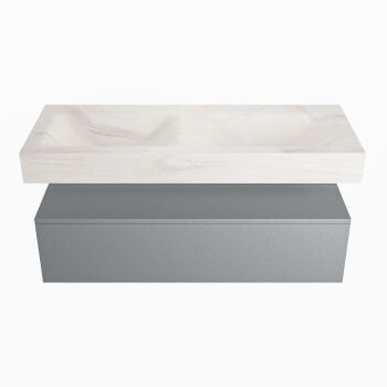 corian waschtisch set alan dlux 120 cm weiß marmor ostra ADX120Pla1lD0ost
