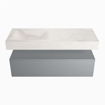corian waschtisch set alan dlux 120 cm weiß marmor ostra ADX120Pla1ll1ost