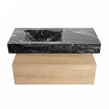 corian waschtisch set alan dlux 100 cm schwarz marmor lava ADX100was1ll1lav