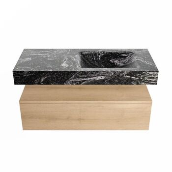 corian waschtisch set alan dlux 110 cm schwarz marmor lava ADX110was1lR1lav