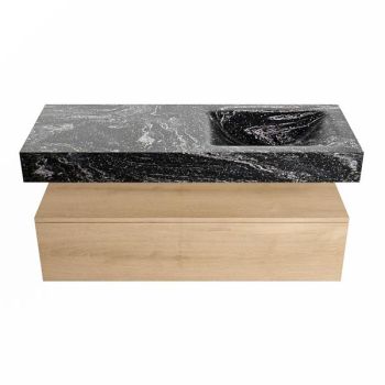 corian waschtisch set alan dlux 120 cm schwarz marmor lava ADX120was1lR1lav