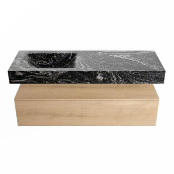 corian waschtisch set alan dlux 130 cm schwarz marmor lava ADX130was1ll1lav