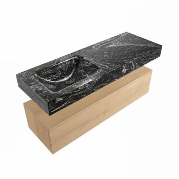 corian waschtisch set alan dlux 130 cm schwarz marmor lava ADX130was1ll1lav