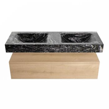 corian waschtisch set alan dlux 130 cm schwarz marmor lava ADX130was1lD2lav