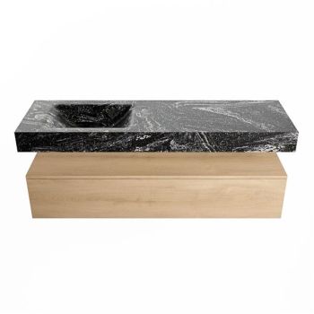 corian waschtisch set alan dlux 150 cm schwarz marmor lava ADX150was1ll0lav
