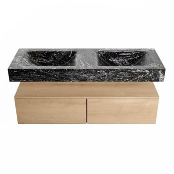 corian waschtisch set alan dlux 130 cm schwarz marmor lava ADX130was2lD0lav