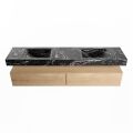 corian waschtisch set alan dlux 200 cm schwarz marmor lava ADX200was2lD0lav