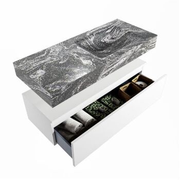 corian waschtisch set alan dlux 110 cm schwarz marmor lava ADX110Tal1lR0lav