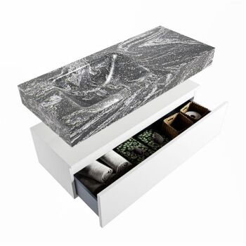 corian waschtisch set alan dlux 110 cm schwarz marmor lava ADX110Tal1ll1lav