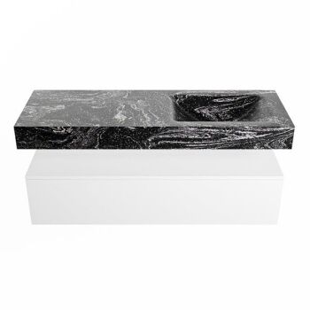 corian waschtisch set alan dlux 130 cm schwarz marmor lava ADX130Tal1lR1lav